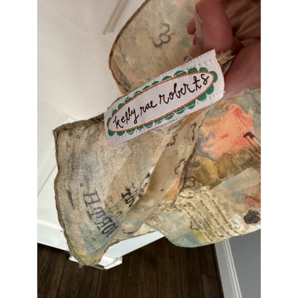 VGUC Kelly Rae Roberts "Follow Your True North" Scarf 25x33 Large Watercolor - Picture 7 of 8